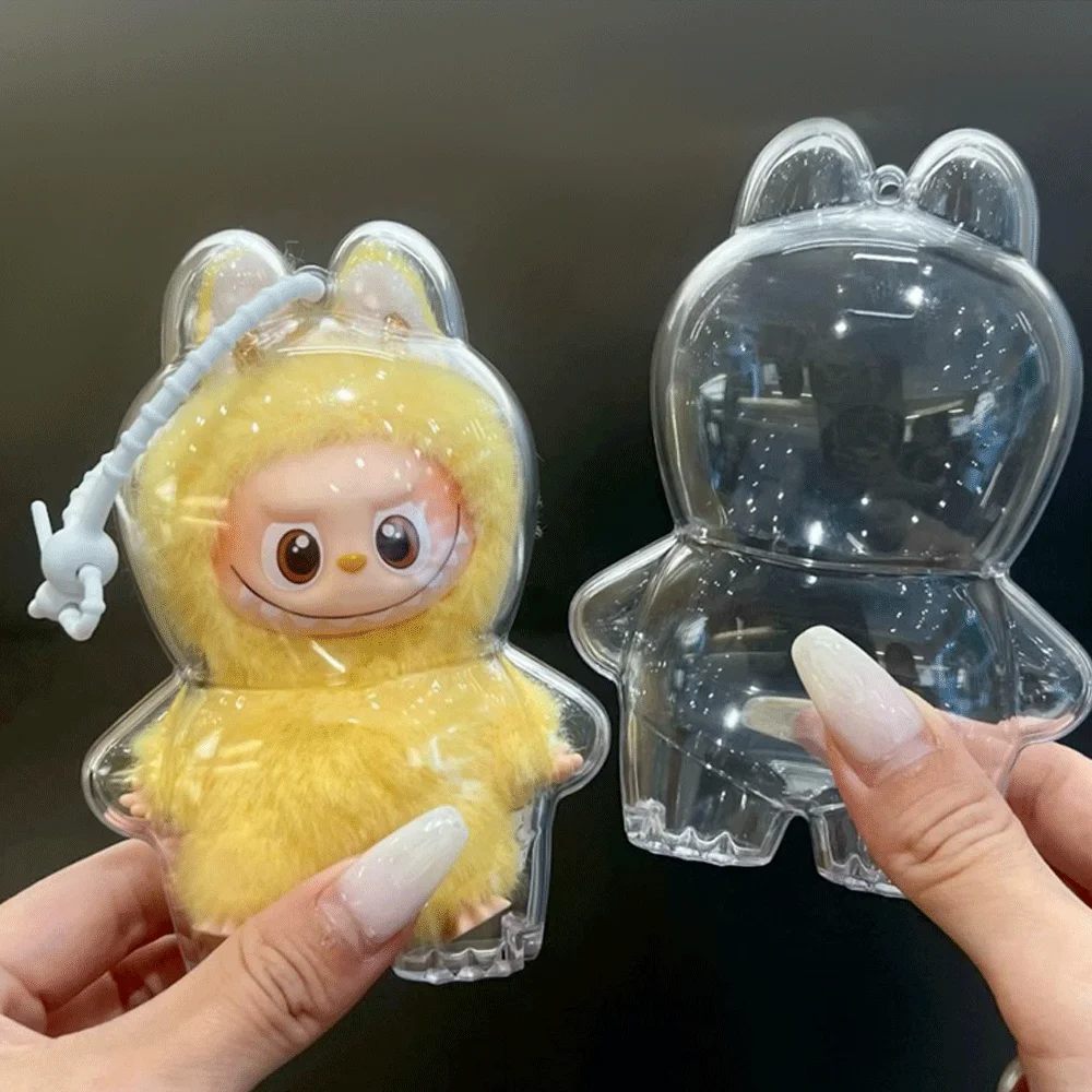 NEW Transparent Case For Labubu 4.0 Pin for Love Protective Cover Plush Doll Display Bag Portable Organizer Box for LABUBU Case
