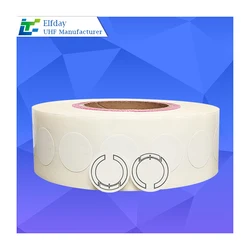 Etichette adesive rfid uhf stampate personalizzate da 100 pezzi etichette adesive rfid per acqua a prova di schizzi etichette intelligenti rotonde 27mm