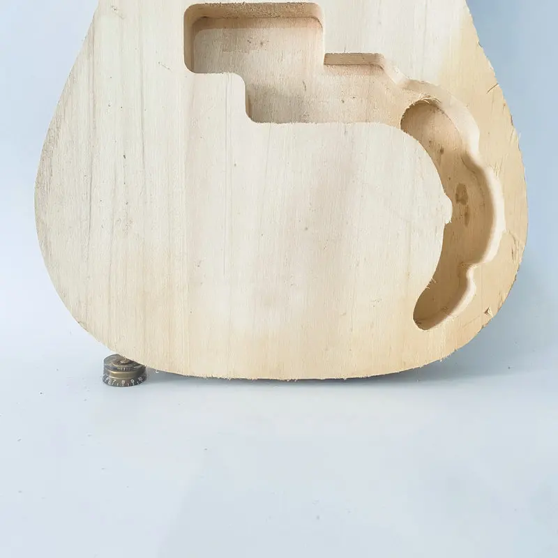 FB606  Precision Electric Bass Unfinished PB Bass Body in Solid Basswood Unfinished No Paints Right Hand for Replace and DIY