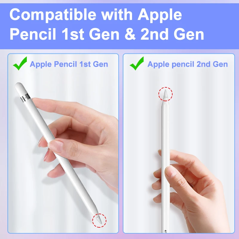 2 Buah Tips Pengganti untuk Apple Pencil, iPad Pencil Tips, Kompatibel dengan Apple Pencil 1st & 2nd Generation Stylus Pen Nibs