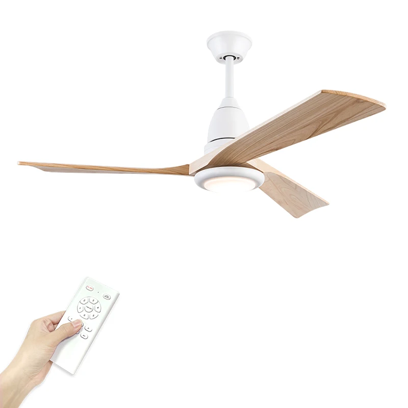 

42" Modern Wood Ceiling Fans with Lights and Remote Quiet Reversible DC Motor and 3 Color LED Light 3 Blades 6 Speed Ceiling Fan