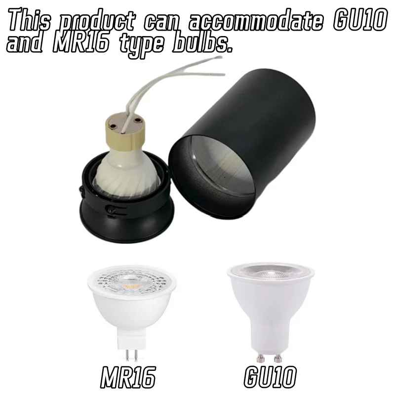 Fotografia 3: Tampa da caixa da luz de teto de alumínio gu10 mr16 módulo led redondo suporte de luz fixa quadro downlight led