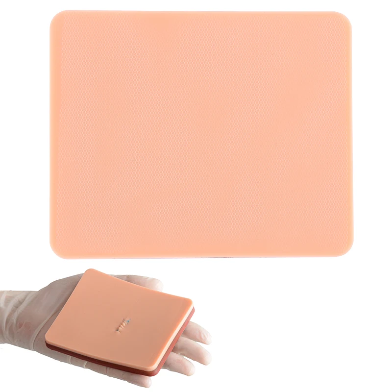 1 قطعة قابلة لإعادة الاستخدام سيليكون محاكاة الجلد خياطة التدريب نموذج العقد الجراحي لوحة التدريس أدوات خياطة الجروح ذاتية التصميم