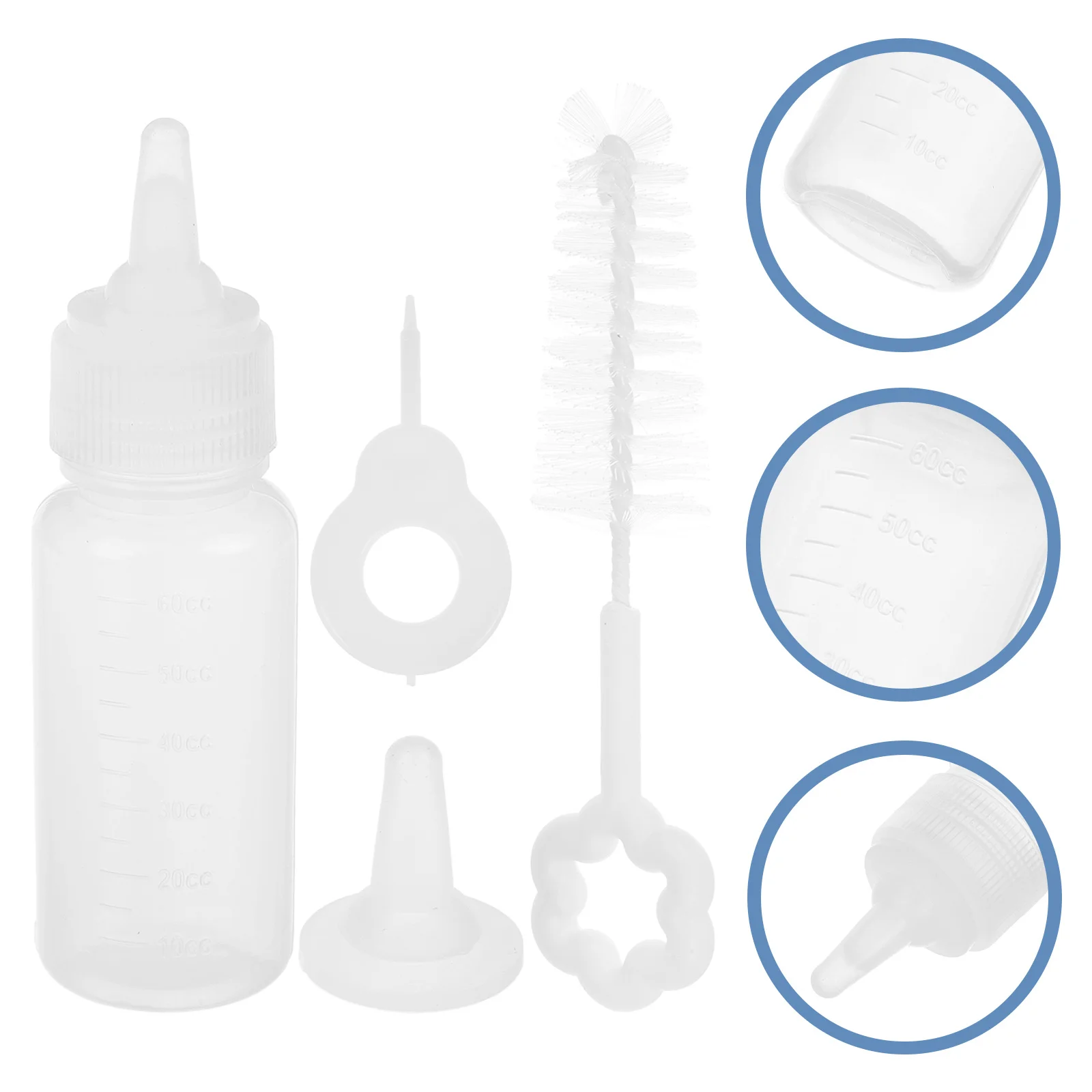 

1Set Pet Nursing Bottle Silicone Newborn Puppy Kitten Small Animal Feeding Milk Feeder Portable Easy Clean Pet Nursing Bottle