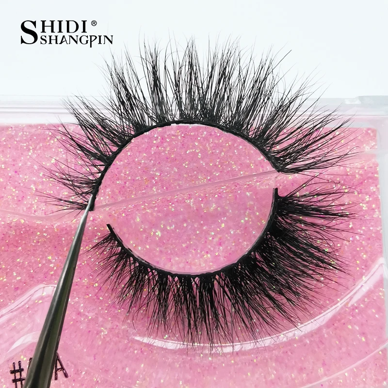 Shidishangpin 1 par 3d cílios de vison real crueldade-livre macio dramático tira fofa grosso cílios postiços falso cils maquiagem