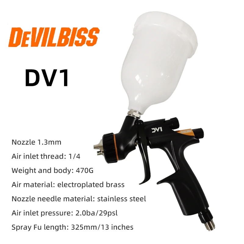 Original Authentic British DVILBISS Car Paint Spray Gun DV1 Spray Gun Spray Can High Atomization