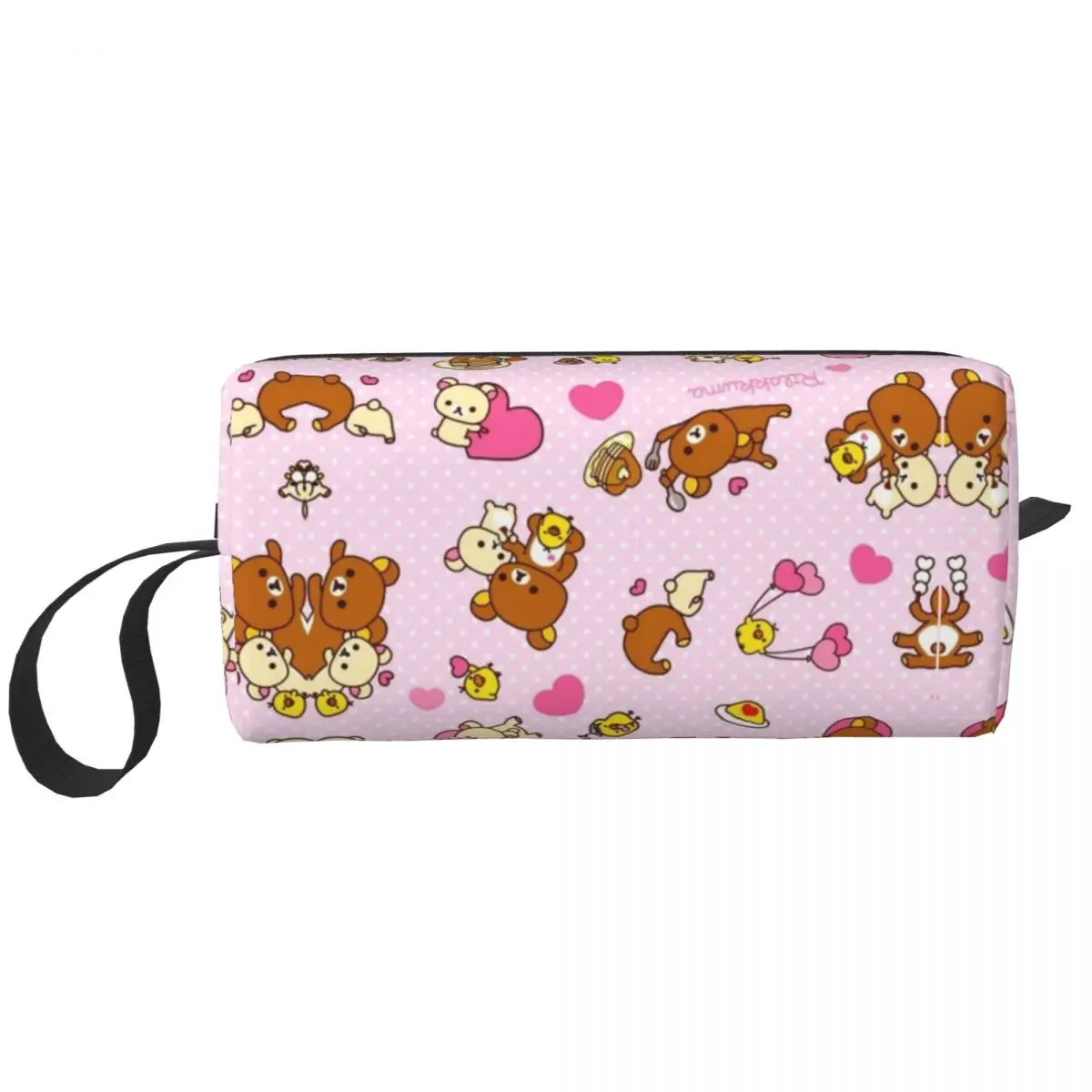 Travel Rilakkuma Toiletry Bag Cute Japanese Video Game Characters Cosmetic Makeup Organizer Women Beauty Storage Dopp Kit Case