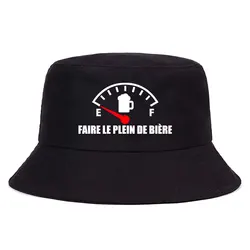 Faire Le Plein De Biere Letter Print Reversible Bucket Hat Woman Man Casual Daily Summer Sun Beach Fisherman Cap Boys Visor Bob