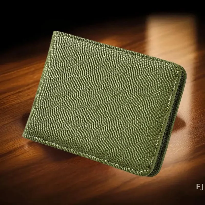 Men's Simple Vintage PU Leather Short Wallet Card Holder Solid Color Coin Bag Ideal Man's Gift