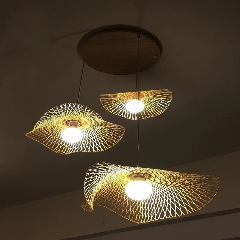 led e27 Southeast Asia Iron Bamboo Handwork LED Lamp LED Light.Pendant Lights.Pendant Lamp.Pendant light For Dinning Room Store