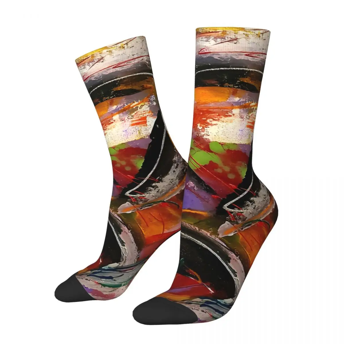 Modern Motion Men's Socks Vintage Harajuku Street Style Novelty Seamless Crew Sock