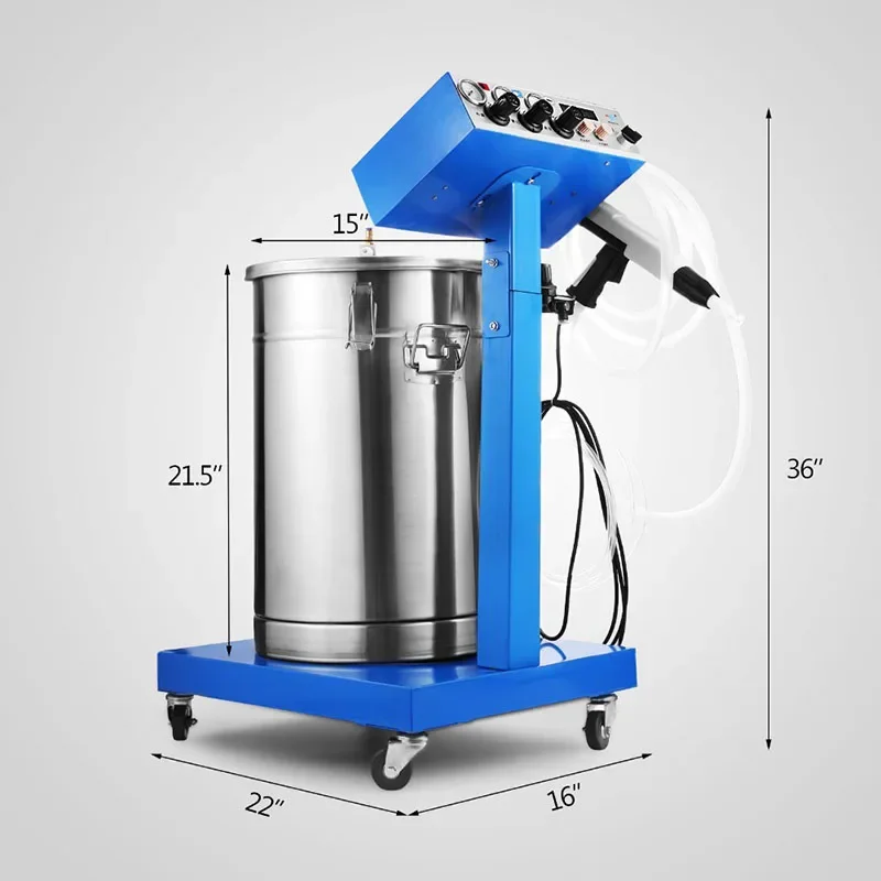 45L electrostatic powder spraying machine workshop Electrostatic Powder Coating Machine WX-958 Paint System Spray Gun