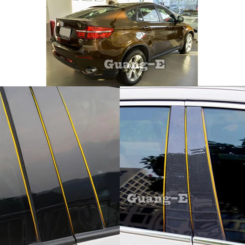 

Автомобильный ПК, материал, крышка стойки, отделка двери, окно, молдинг, наклейка, 8 шт. для BMW X6 XDrive 2009 2010 2011 2012 2013 2014