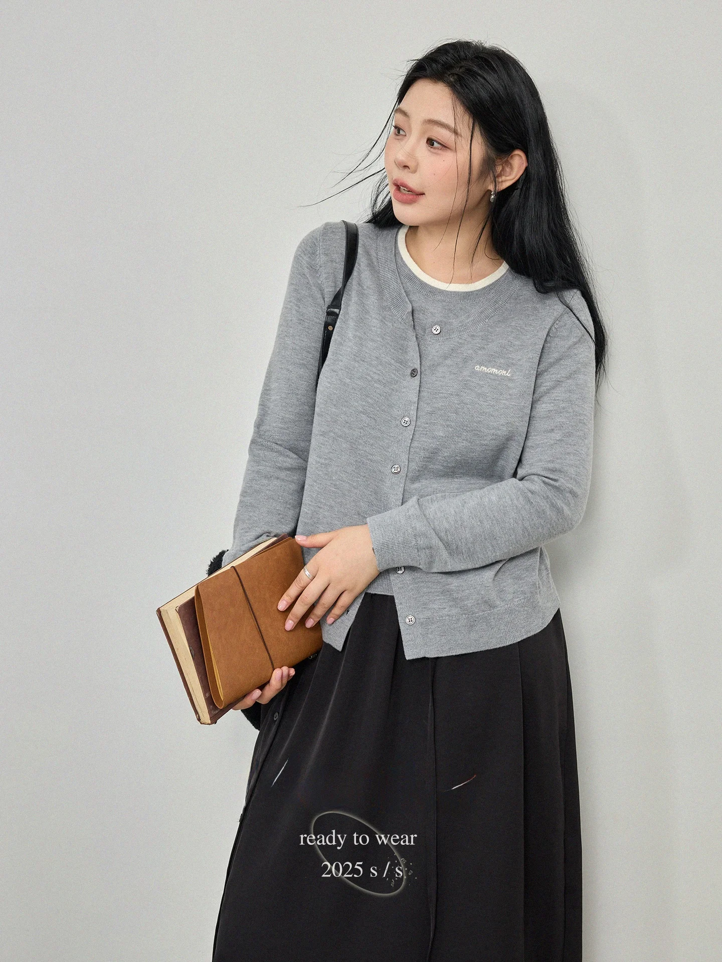 

Вязаный открытый кардиган больших размеров, длинный свитер с блузкой цвета свека, женский свободный крой, осенний топ больших размеров для больших размеров...