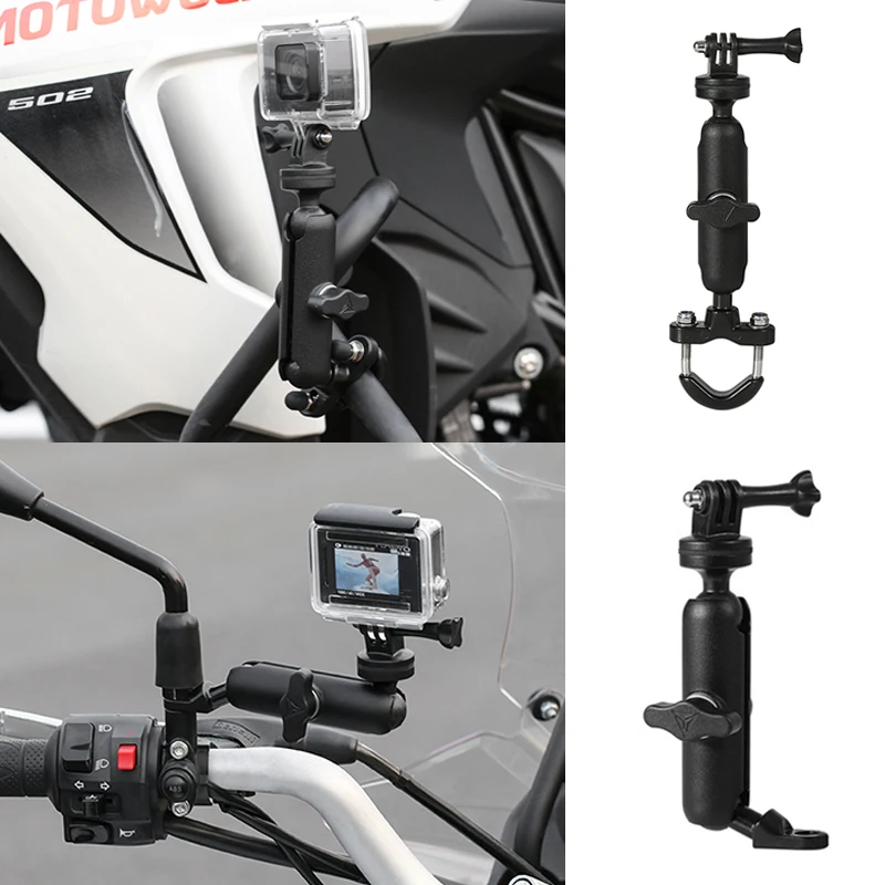 Fit For Hero8/7/6/5/4/3+ Action Camera Accessory Handlebar Mirror Mount Bracket Motorcycle Bike Camera Holder 360 Rotating