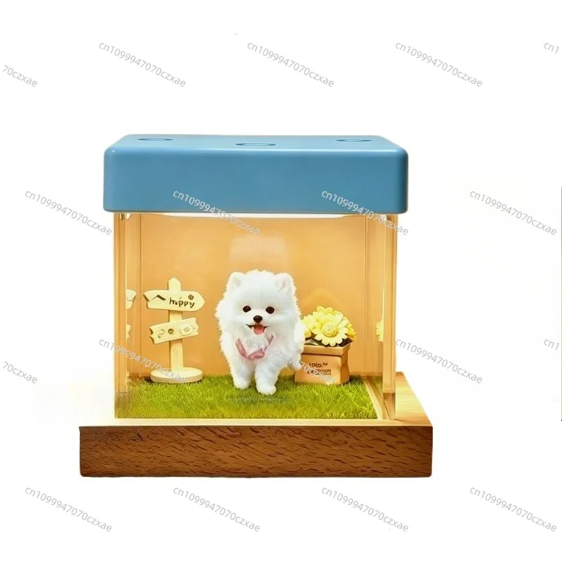 Personalized Pet Hologram Projection Memorial Box AI Generated 3D Floating Image Interactive Touch Voice Control