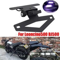 Motorcycle Rear License Plate Holder Frame Bracket with LED Tail Light For Benelli Leoncino500 BJ500 BJ 500