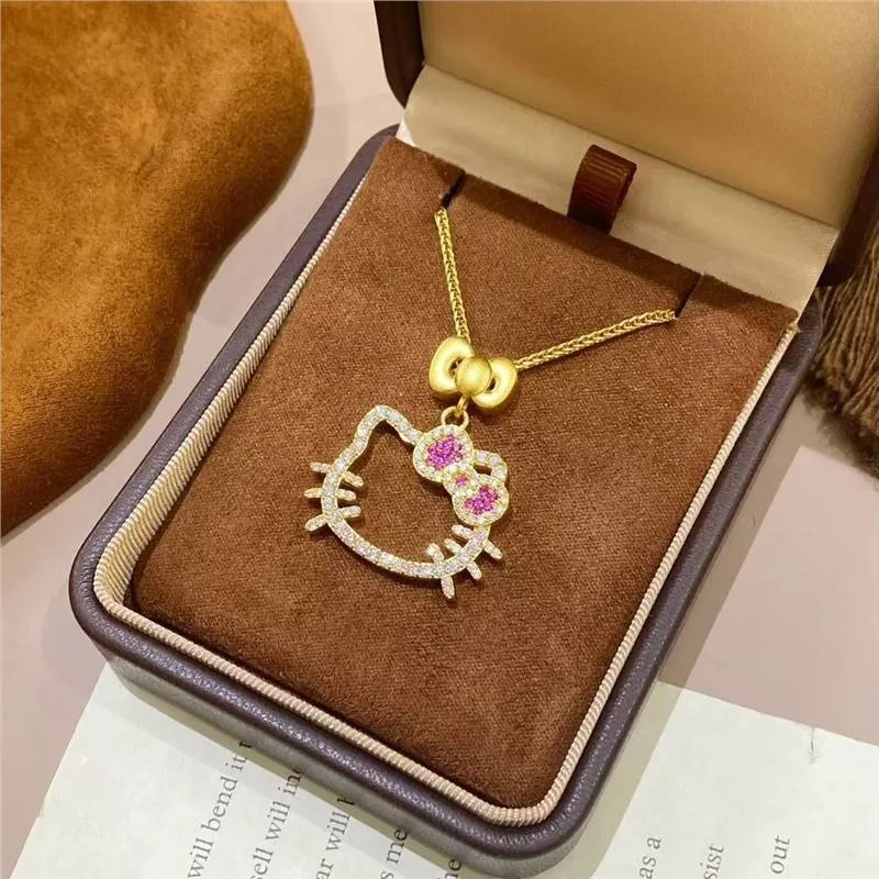 

Kawaii Sanrio Hello Kitty Anime Action Figures Accessor Cartoon Alloyed Anime Merchandise Decoration Cute Women Christmas Gifts