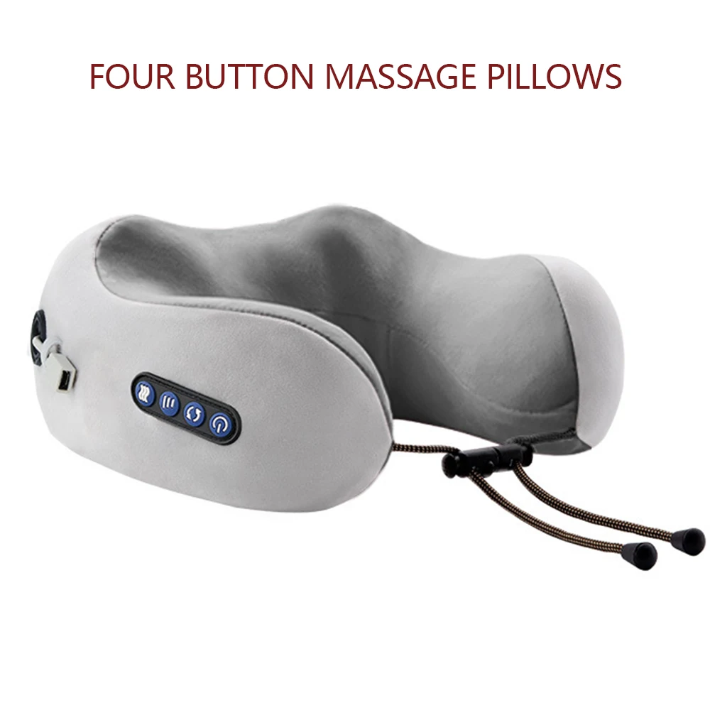 Massageador De Pescoço Recarregável, Travesseiro Em Forma De U, Multifuncional, Portátil, Ombro, Massagem Cervical, Ao Ar Livre, Casa, Carro,