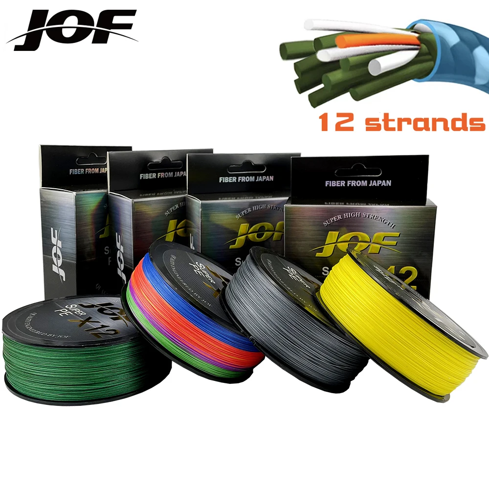 X12 Super Strong 12 Strands Braided Fishing Lines 500M Multifilament Lure PE Line Saltwater Fishing Tackle 25-90LB BIG JIG Pesca