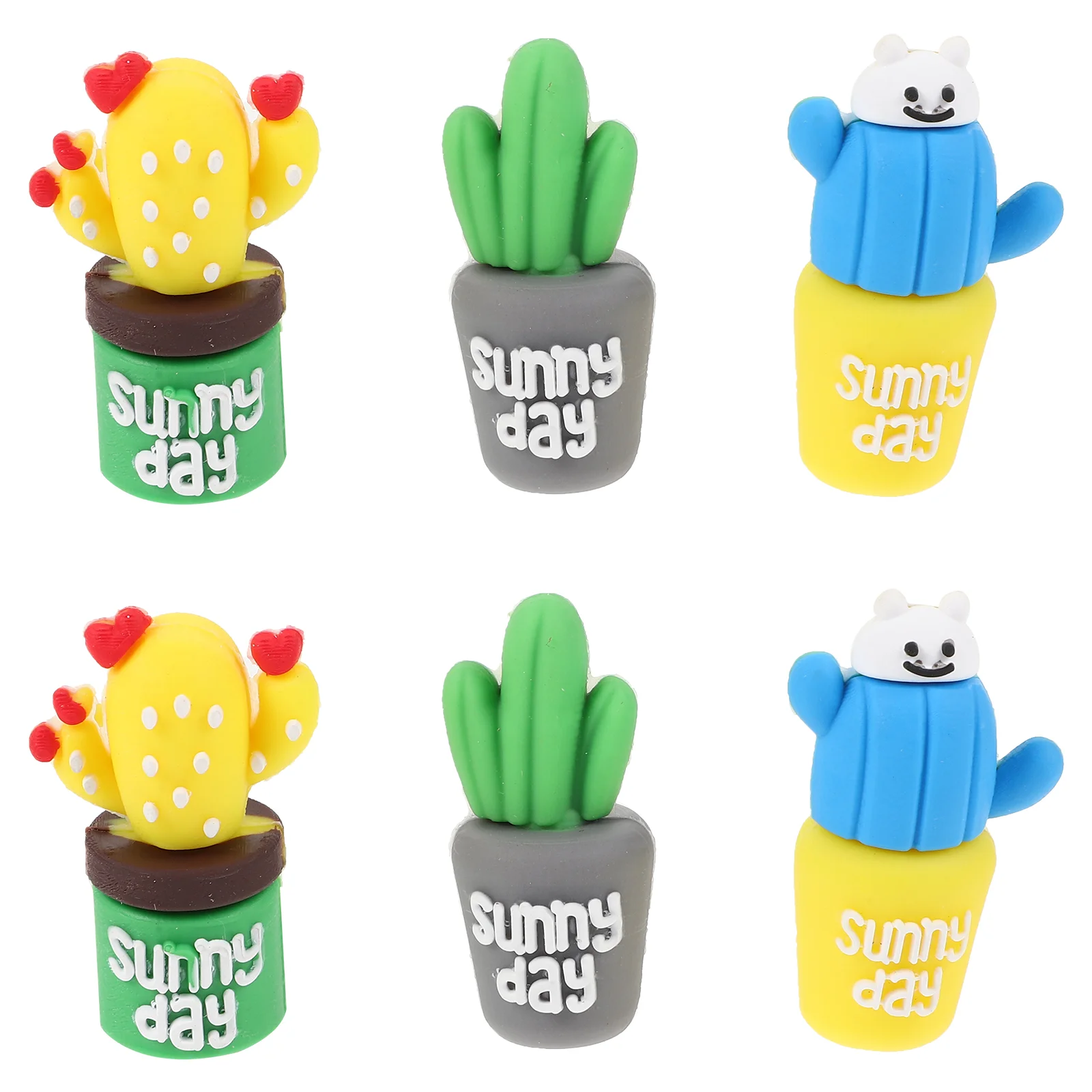 

12 Pcs Cactus Pen Set Pencil Adorable Protectors Christmas Decors Silica Gel Silicone Pupils