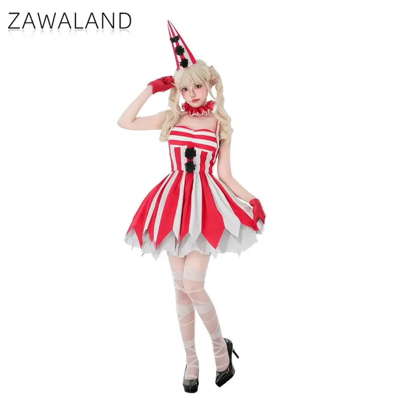 Abito da donna Halloween Cosplay Festa di carnevale Abiti da circo spaventosi Costumi da clown
