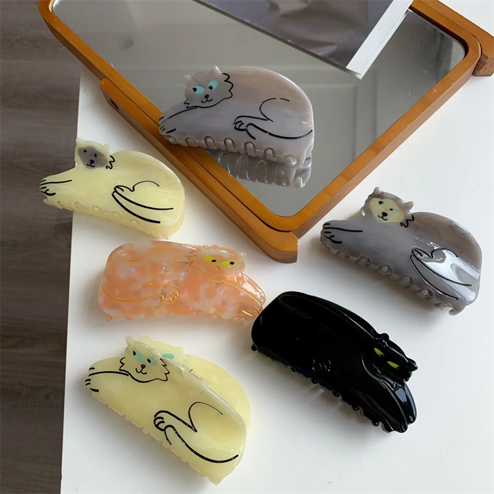 1pc Cute Cartoon Cat Dog Hair Claw Clips PVC Hair Clips Headwear For Women Girls Fashion Hair Barrette Accessories Gift Headwear