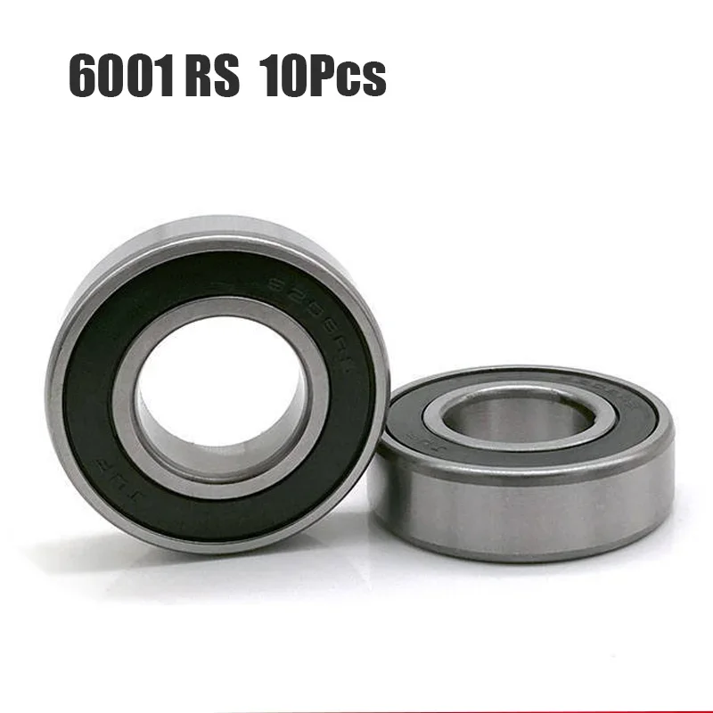 

10Pcs 6001 2RS Ball Bearing Double Shielded Miniature Deep Groove Ball Bearing for Skateboard Scooter 3D Printers 12x28x8 mm