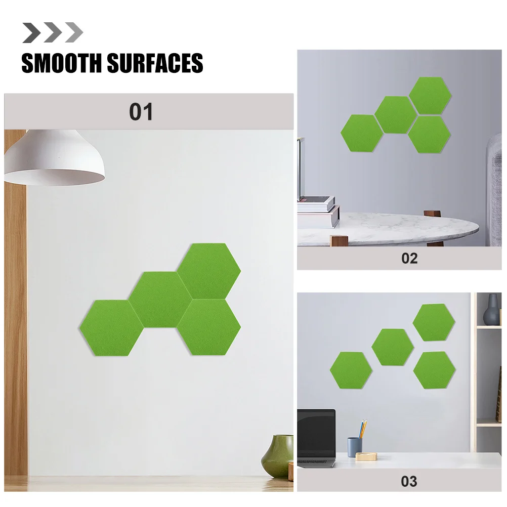 24 قطعة بلاط لباد مسدس للجدار نشرة ديكور جدار حماة عرض لوحة الرسائل مكتب الفصول الدراسية مذكرة المجلس