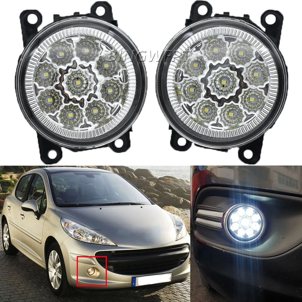 LED Fog Light For Peugeot 107 207 307 407 607 308 408 2008 3008 4008 5008 4007 Traveller Bipper Tepee LED Fog Lamp