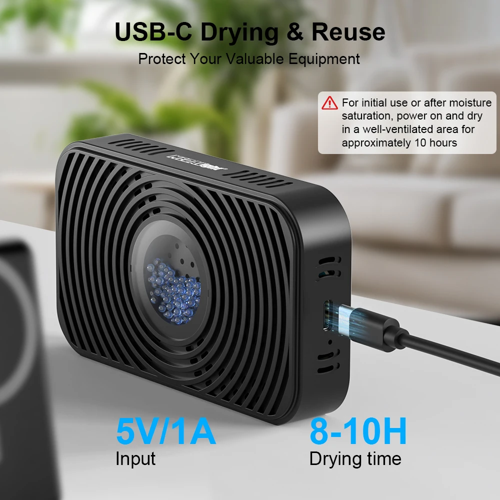 MEDALight Portable Electronic Air Dehumidifier Superior Moisture Absorption Air Dryer For Photography Studio Office Home Bedroom
