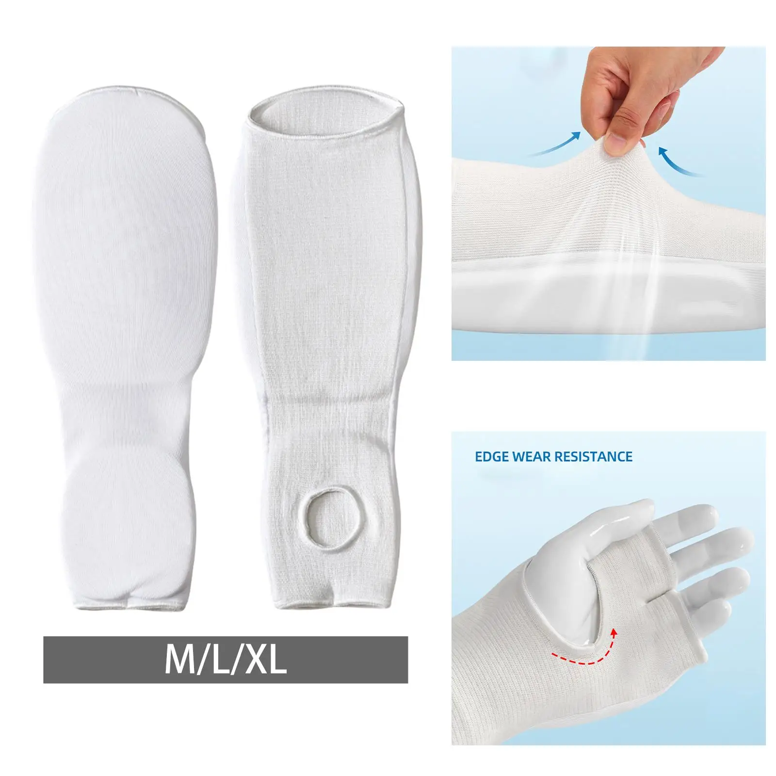 2 pezzi protezioni per avambraccio resistenti agli urti con foro per il pollice accessorio equipaggiamento protettivo maniche imbottite per bambini adulti Muay Thai