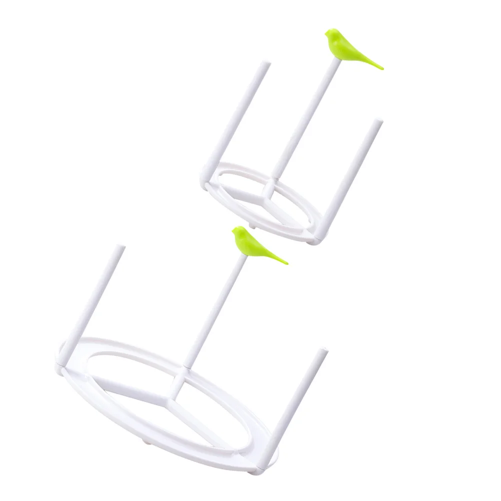 2pcs Bowl Drying Rack Abs Tableware Drain Dish Rack Compact Kitchen Storage Stand Space-Saving Dish Drainer For Kitchen Counter