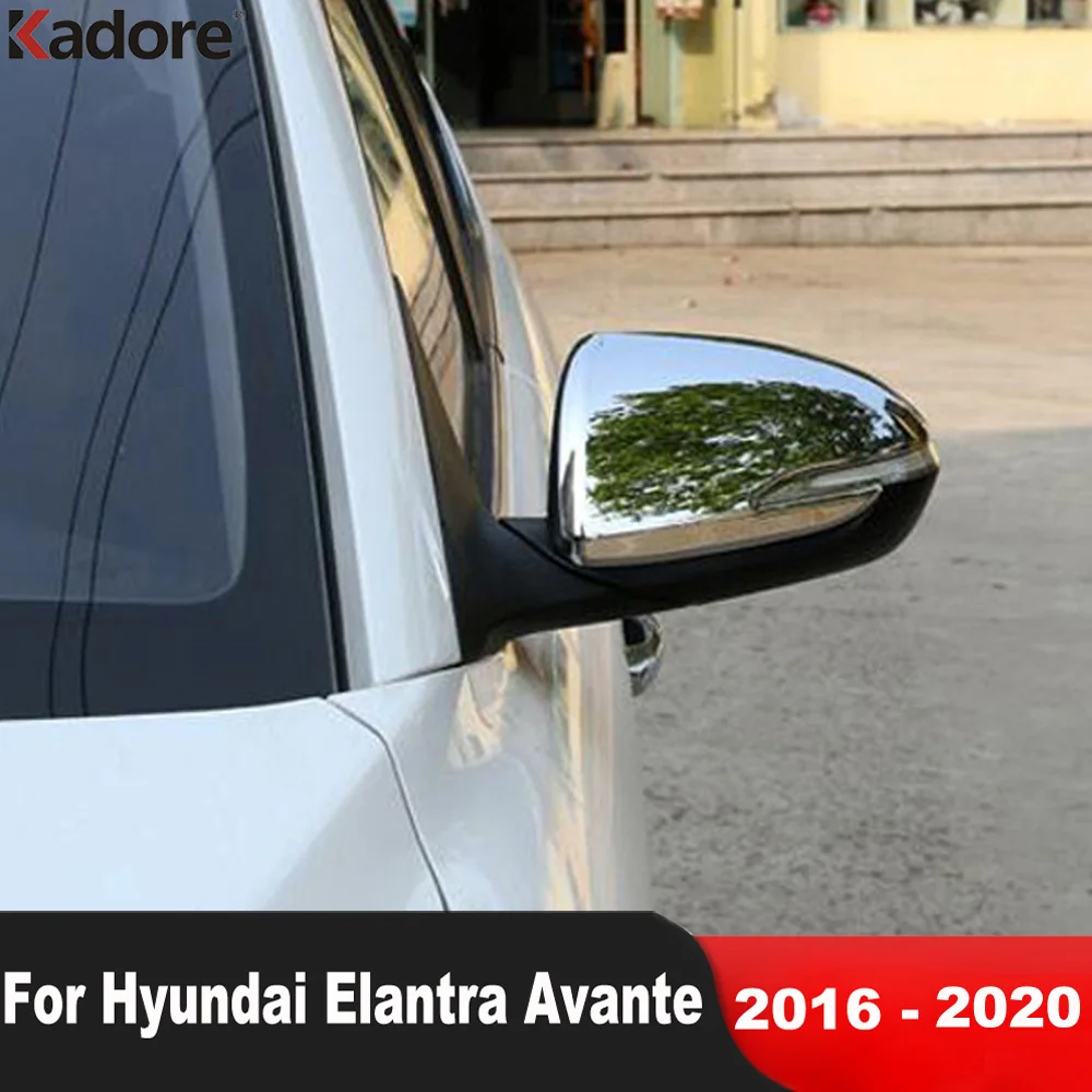 

For Hyundai Elantra Avante 2016 2017 2018 2019 2020 Chrome Rearview Mirror Cover Trim Side Wing Mirrors Cap Car Accessories