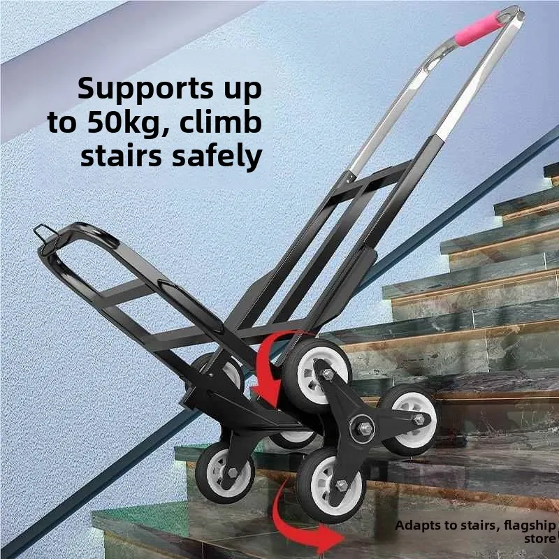 

Portable Manual Lifting Tru Non- Stair Climbing Hand-Pulled Cart for Home Use And Moving Heavy Items Upstairs Downs...