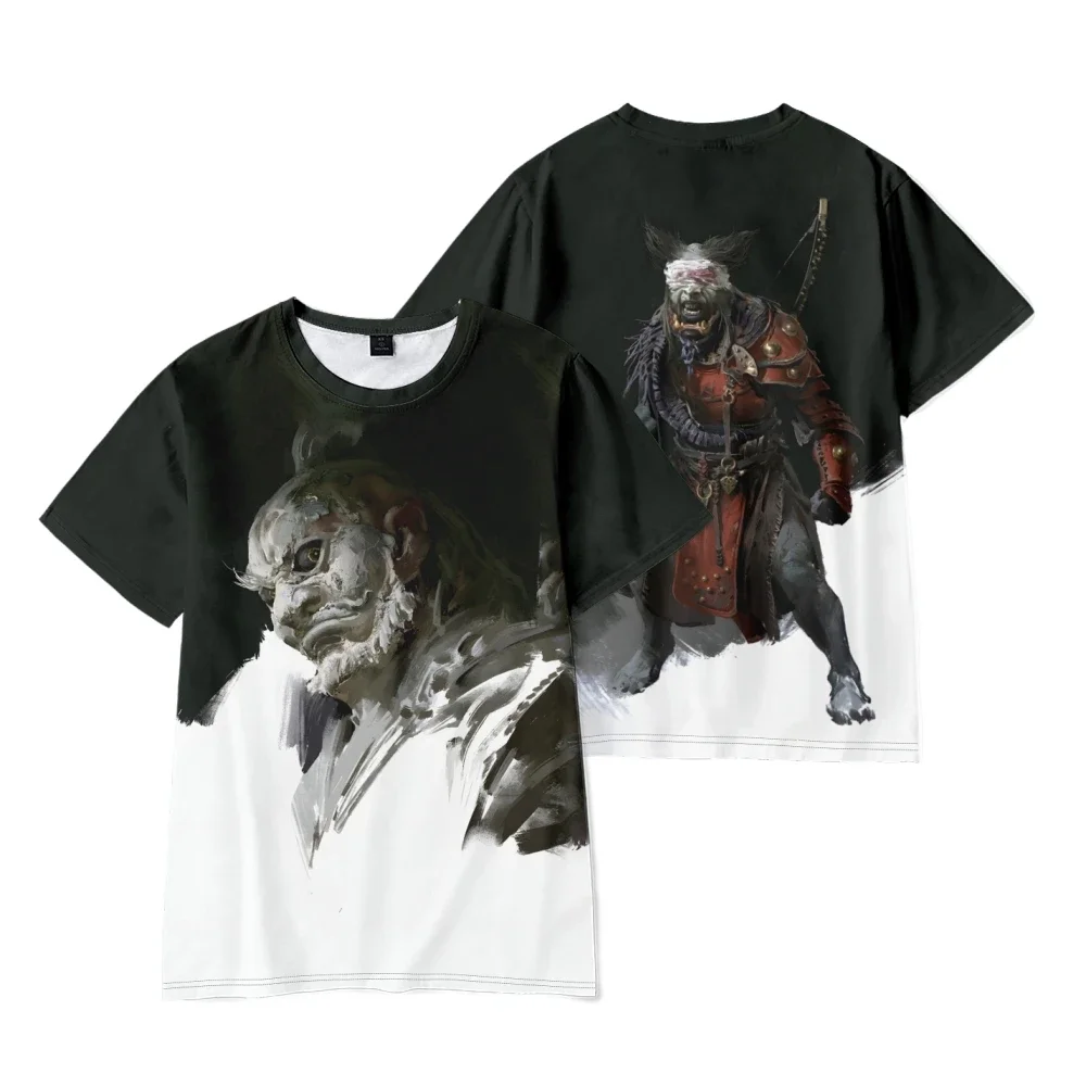game Myth Fans Cos Wukong Cosplay Summer Short Sleeve T-Shirt for Adult Women Men Daily Outfits Crewneck - Unisex Halloween Top