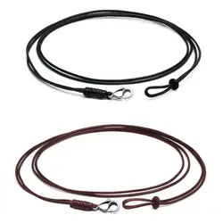 Corde de cire tressée en acier inoxydable, nouveau Style 1mm, Double brin, bricolage, pendentif, collier, fabrication de bijoux, corde en cuir faite à la main, chaîne