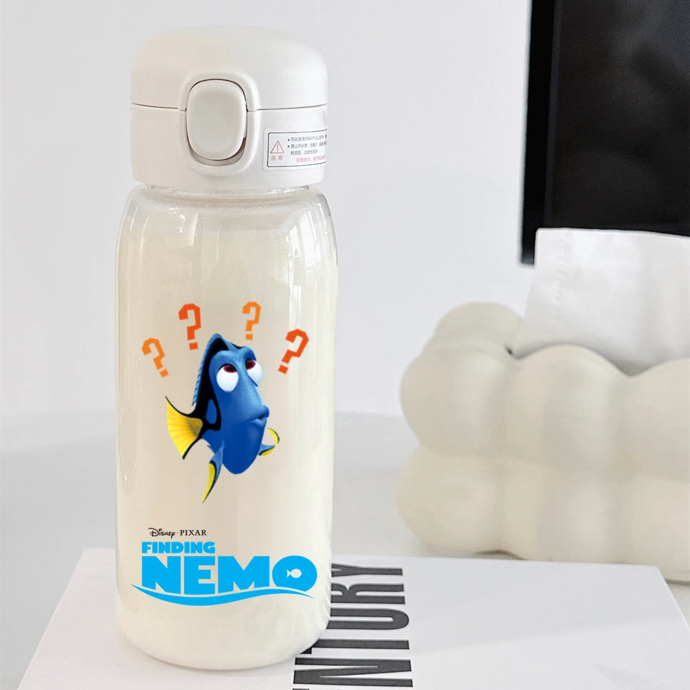 ขวดน้ำ 600 มล. แก้วหลอดน่ารัก ลายหาดูร์ นีโม่ สำหรับเด็ก พกพาสะดวก ป้องกันการรั่วซึม เหมาะสำหรับกิจกรรมกลางแจ้ง แคมป์ปิ้ง ท่องเที่ยว และกีฬา