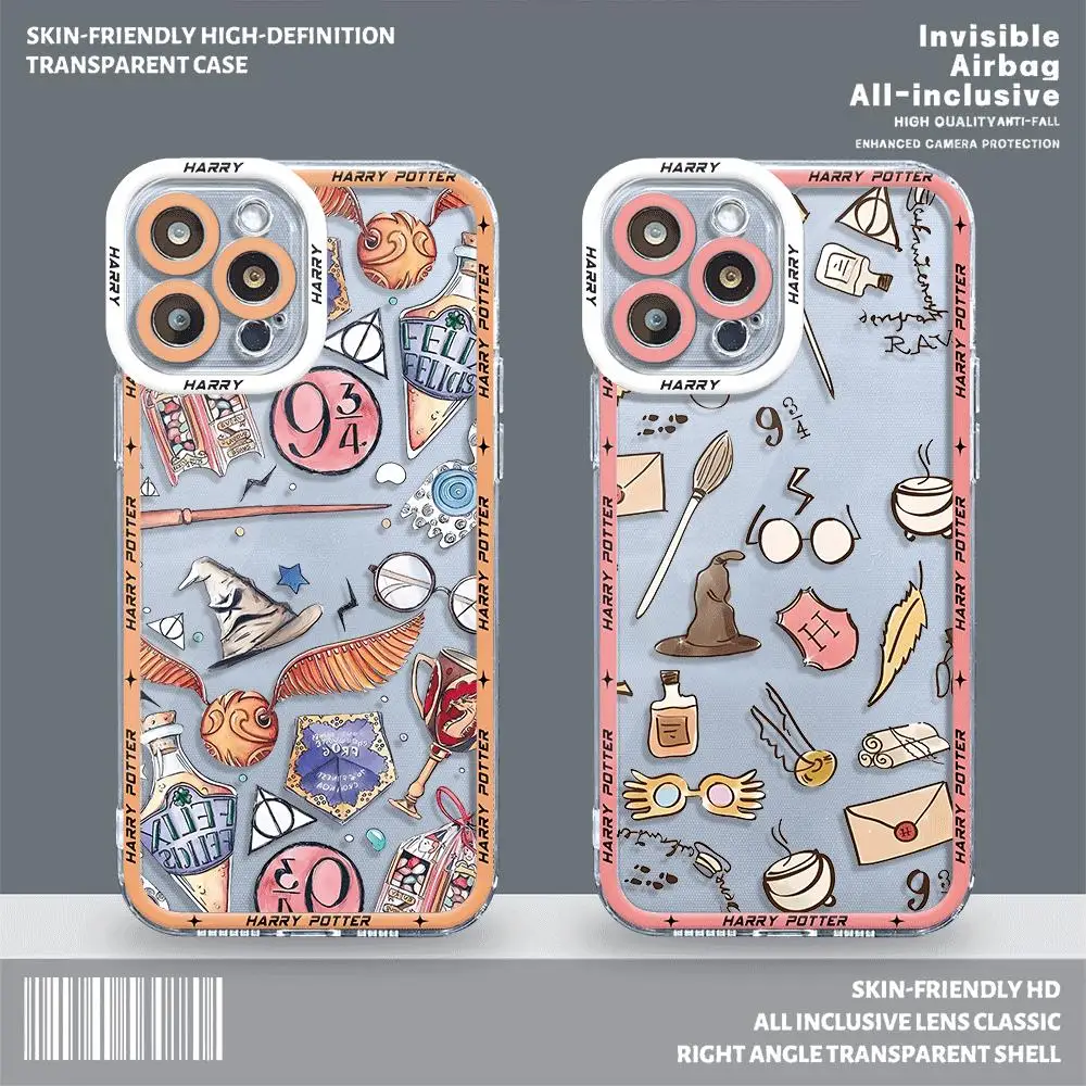 Gorgeous P-Potters Wand Harries Case for Apple iPhone 14 Pro Max XR 13 12 Mini 15 Pro 11 Pro 8 Plus SE 7 6S XS X Soft Cover