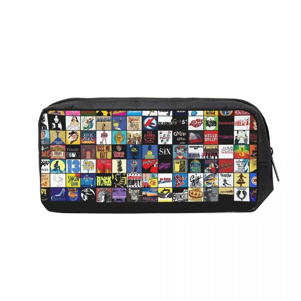 

Broadway Musical Theatre Logos - Hand Drawn Pencil Cases for Student School Pen Box Pencil Bag Large Pencil Pouch Stationery