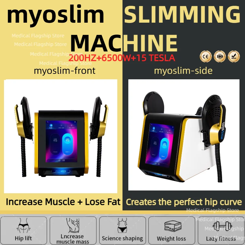 

Myoslim машина для моделирования тела RF скульптура потеря веса сжигание жира оборудование для стимуляции мышц для похудения 6500 Вт HI-EMT MYOslim