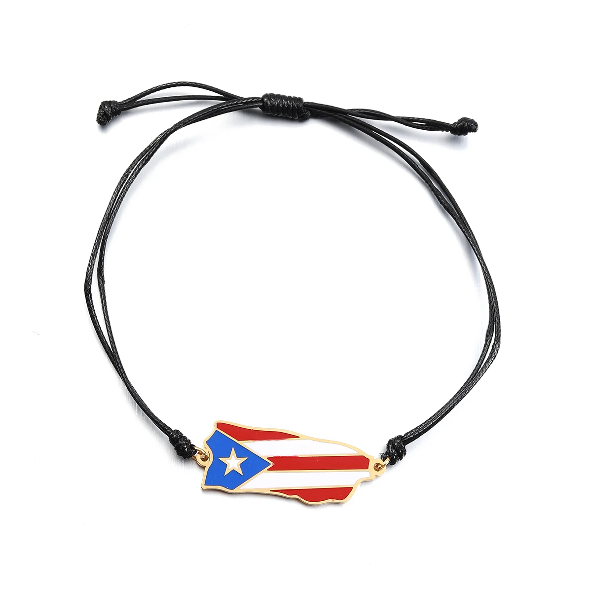 Puerto Rico Map Flag Bracelet Jewelry Stainless Steel PR Puerto Ricans Party Jewelry Gifts