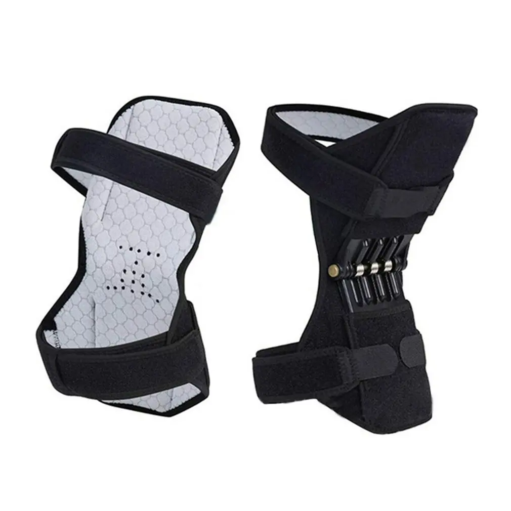 1 Pair Joint Support Knee Pads Breathable Non-slip Knee Booster Pain Relief for Knee Power Spring Force Stabilizer Leg Protect