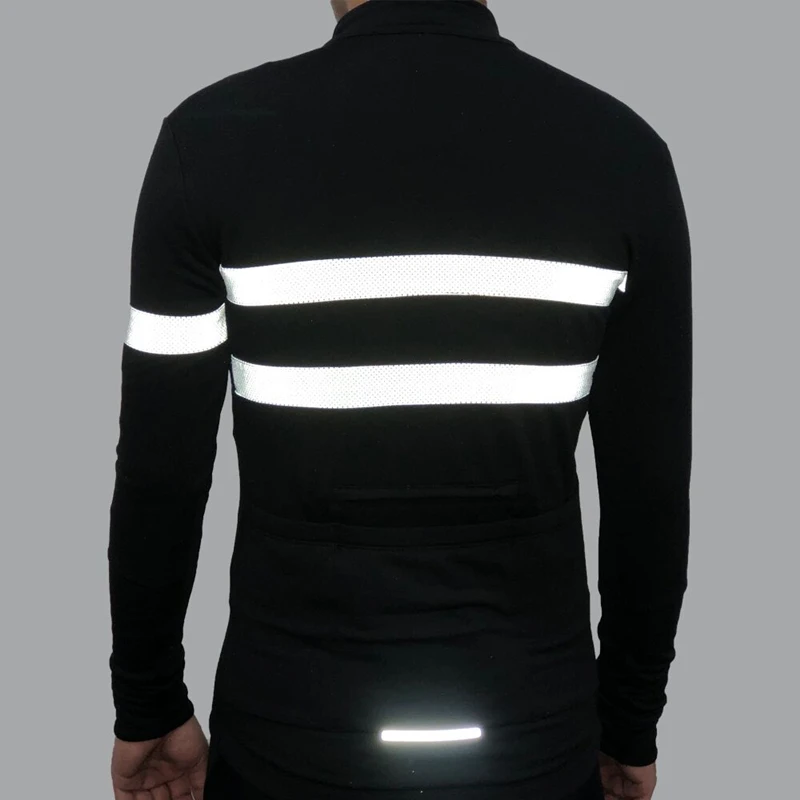 YKYW Winter Men\'s Black Reflective Thermal Fleece Jacket Pro Warm Cycling Jersey Winter MTB Bike Ciclismo Coat Bicycle Clothing