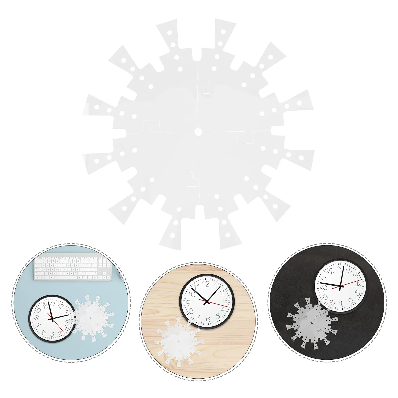 

Набор из 1 прозрачного акрилового шаблона для циферблата часов, направляющий инструмент для фрезерования, трафарет для самостоятельного изготовления часов, шаблон для круглых циферблатов для деревообработки