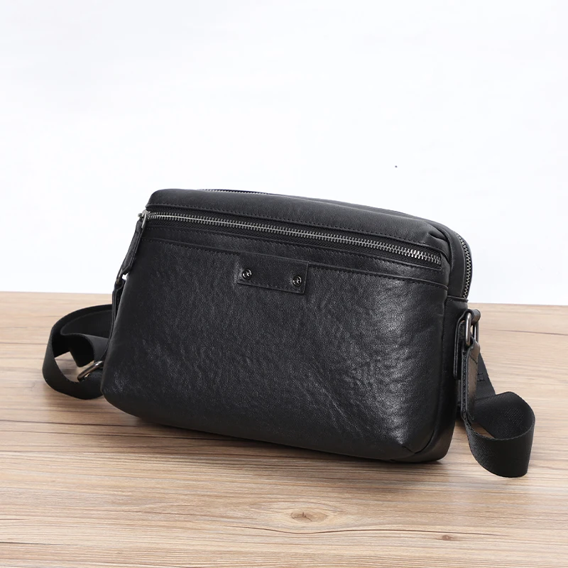 New Design Men\'s Genuine Leather Messenger Bag Boys Fashion Shoulder Bag Cowhide Male Crossbody Bags Top Quality Men Bags