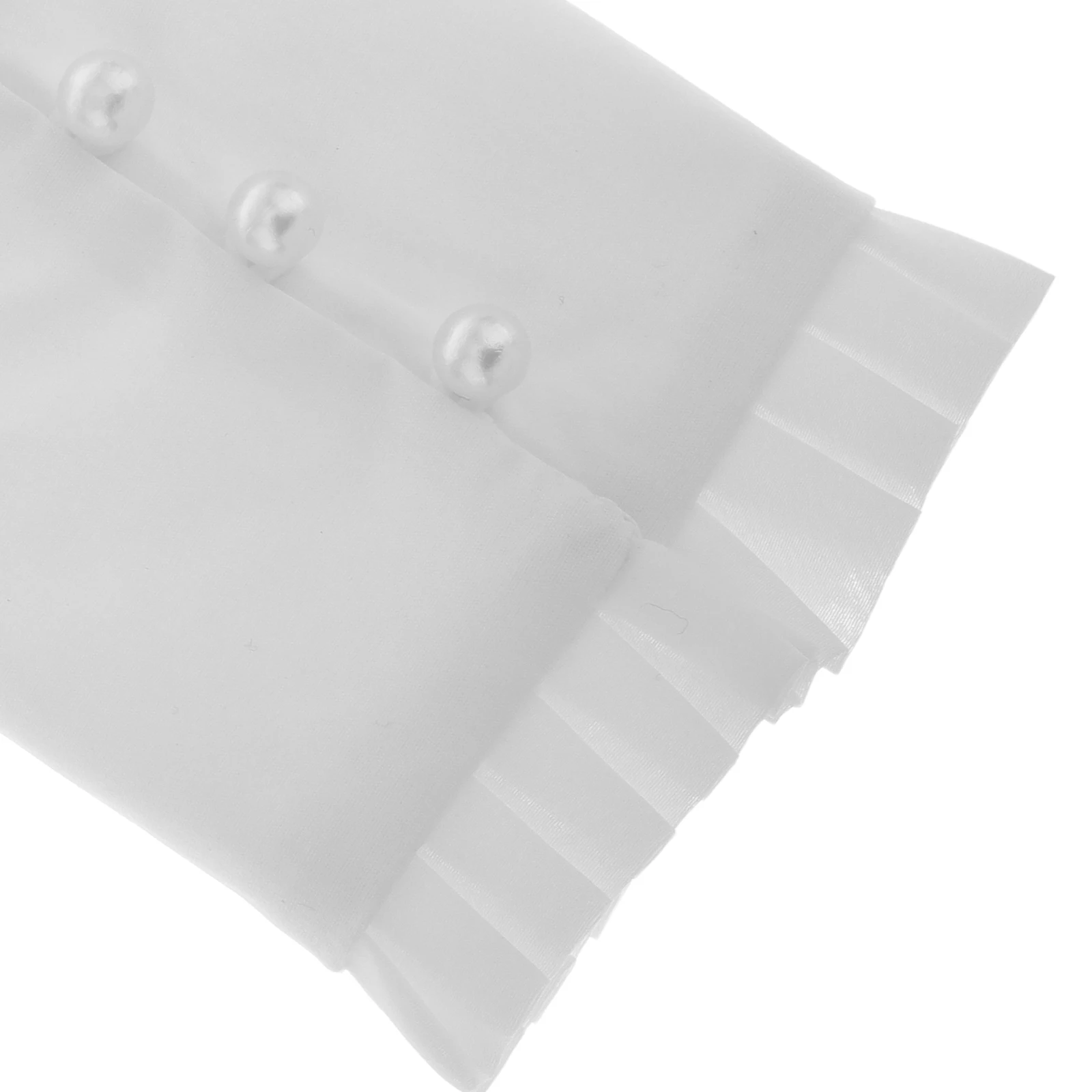 1 زوج زر اللؤلؤ فو الأكمام انفصال كشكش الأصفاد للنساء لوليتا نمط القطن الدانتيل الكفة حفل زفاف التبعي