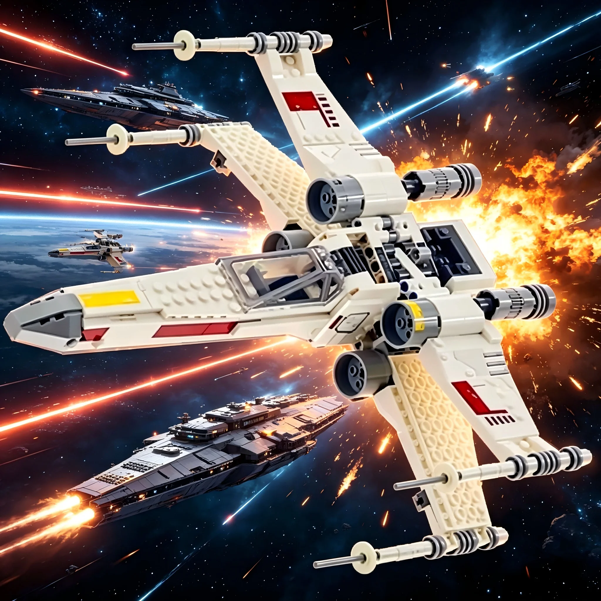 ギャラクシー宇宙戦闘xウイング宇宙軍スターファイターmoc宇宙戦闘機モデルビルディングブリックギフトセット