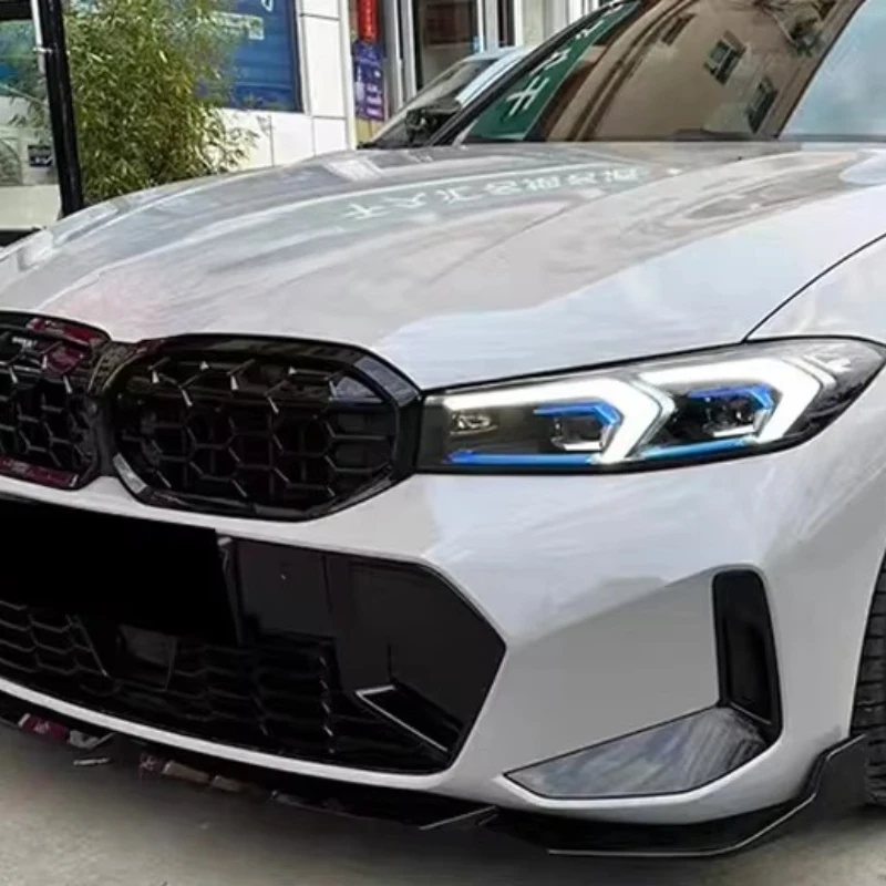 لسيارات BMW 3-Series G20 G28 320 325 330 LCI 2023 2024 MP نمط الجبهة حافة مصد السيارة مجرفة الفاصل الحرس حماية مجموعات الجسم الخارجية #6