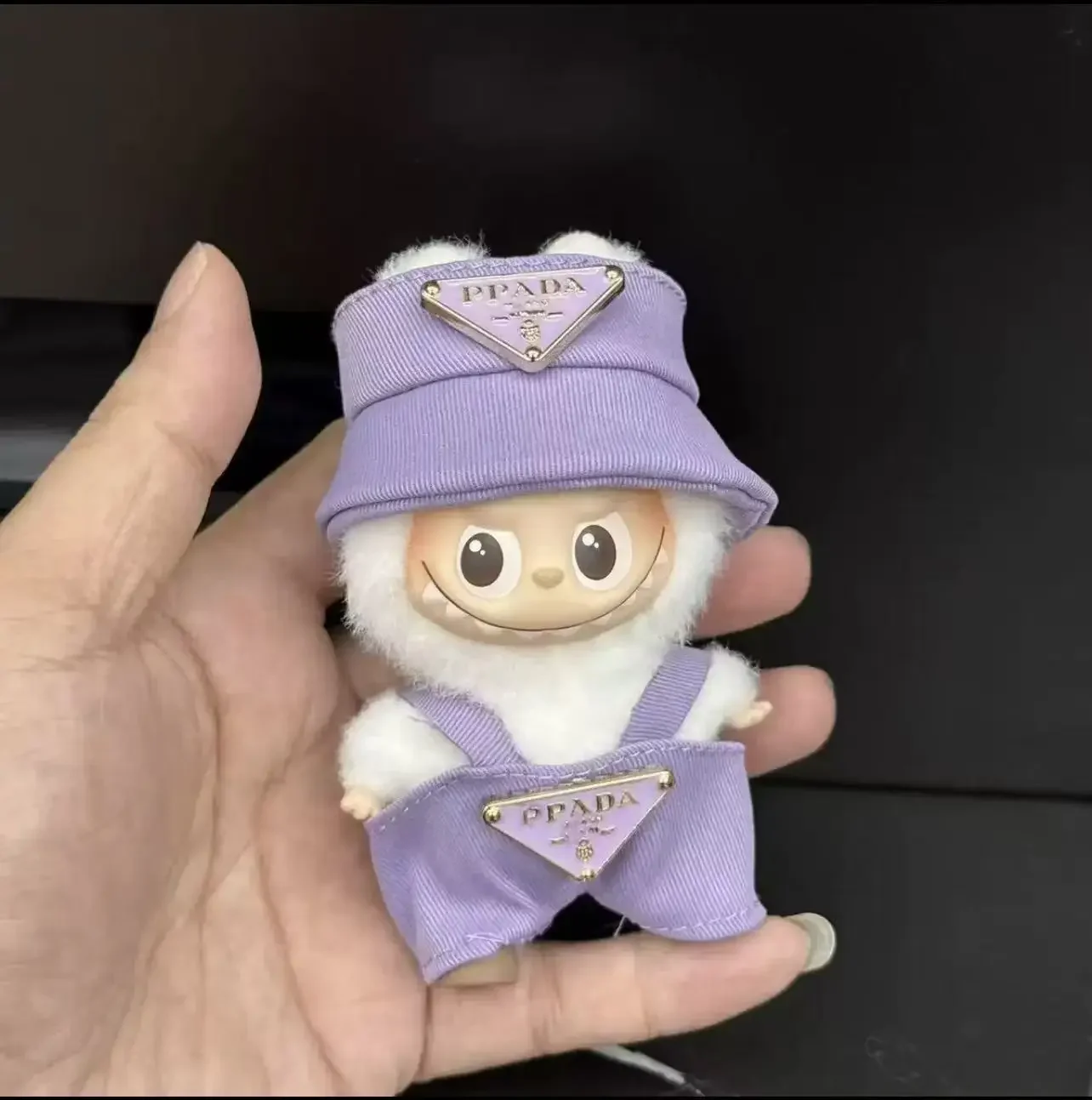 DollDIY اكسسوارات التدريب الجلوس ألعاب الحفلات اللعب Giftsv 4New سروال قصير ل Labubu دمية الملابس مجموعة قبعة 10 سنتيمتر الملابس الأحذية #4